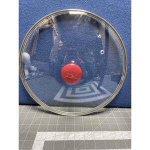 T-Fal 12" Glass Replacement Lid - Pot Pan Inner Diameter 11.75"-Red Knob Vented